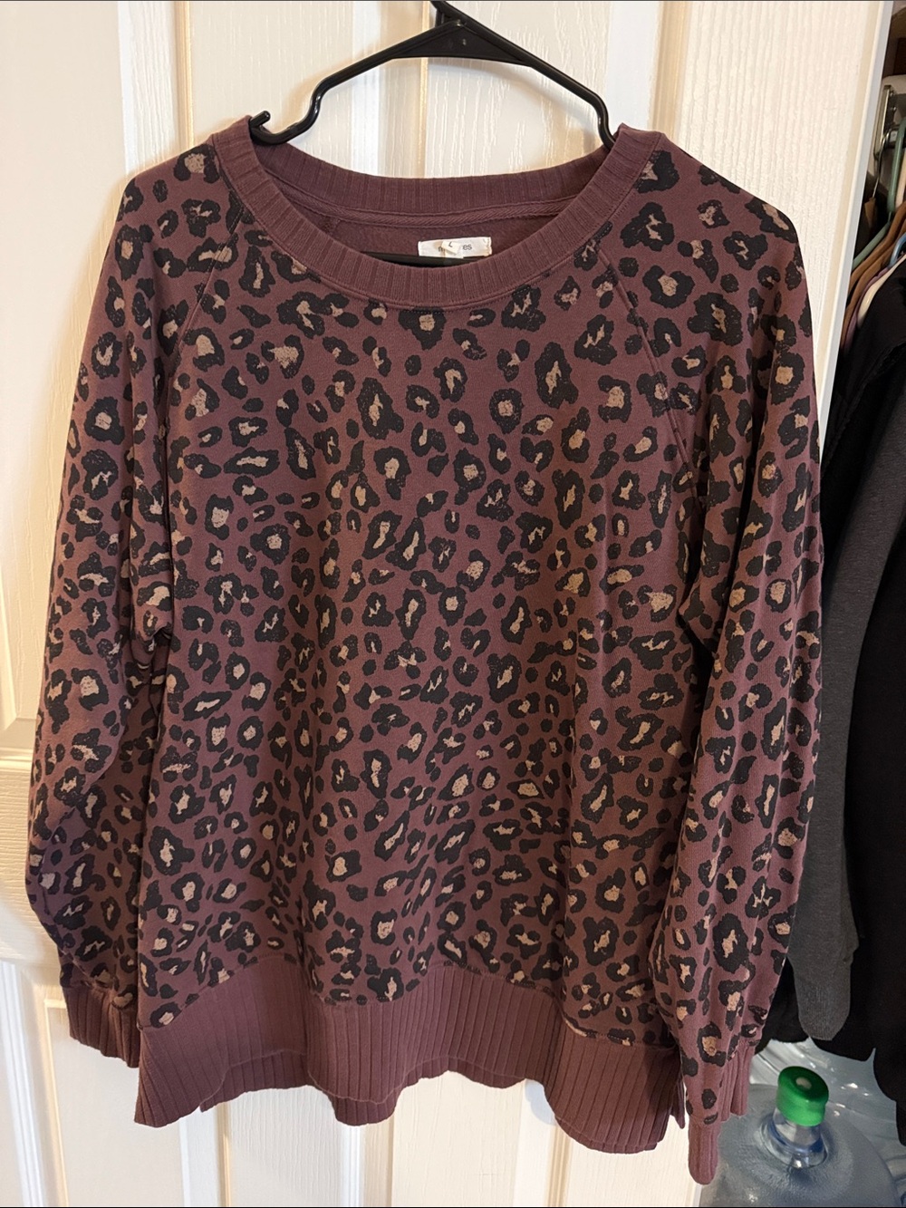 Maurice’s Mauve Leopard Print Pullover Sweatshirt